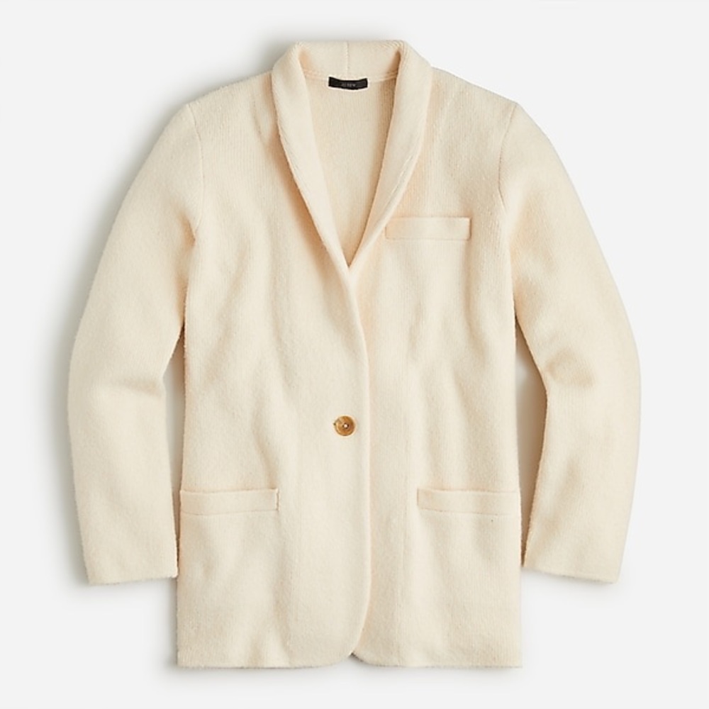 Cream J. Crew Merino Wool Supersoft Perfect Fall Cardigan Jacket